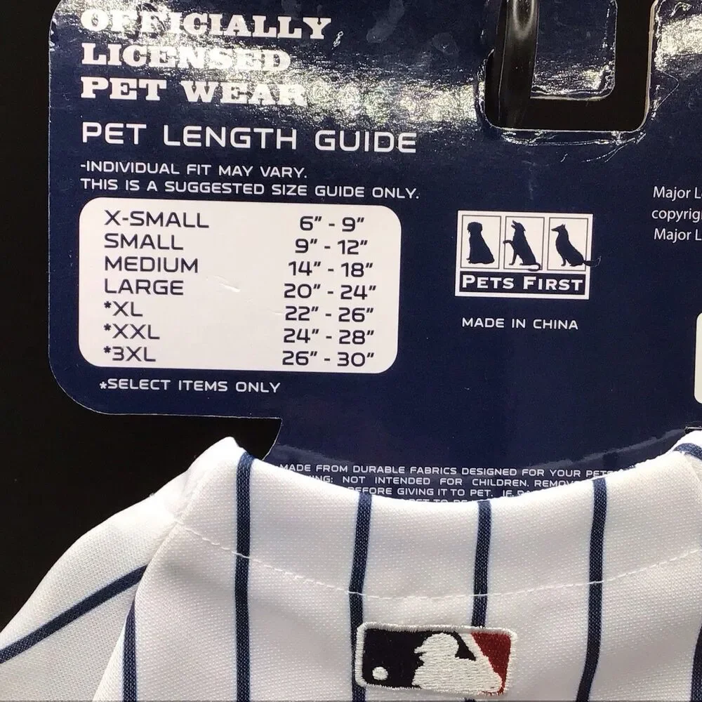 MLB Jersey for Dogs & Cats Chicago Cubs Dog Jersey Shirt Small Pets First New